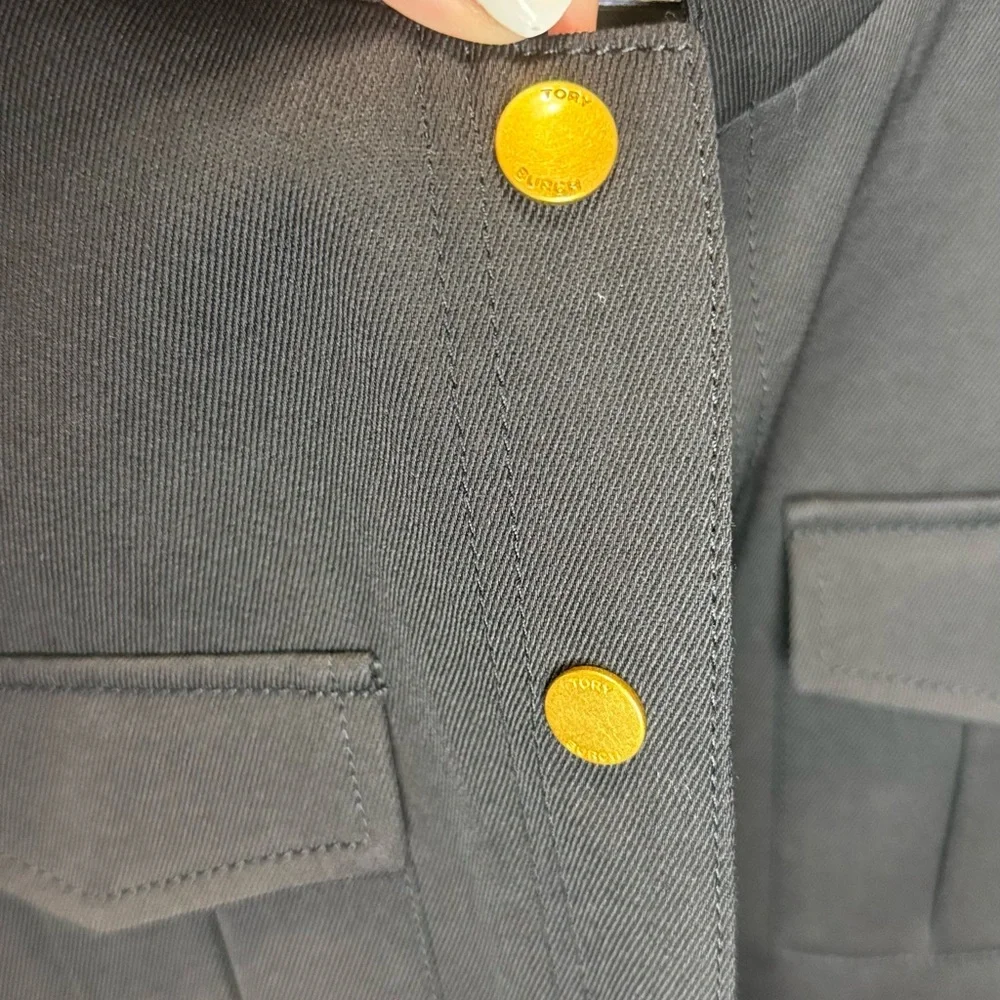 Tory Burch NWT Wool‎ Sargent Pepper Jacket Black Size 12